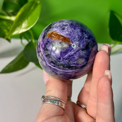 Charoite Sphere N 81 - Kenna's Crystals from TikTok
