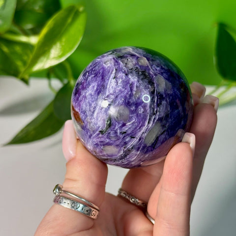 Charoite Sphere N 82 - Kenna's Crystals from TikTok