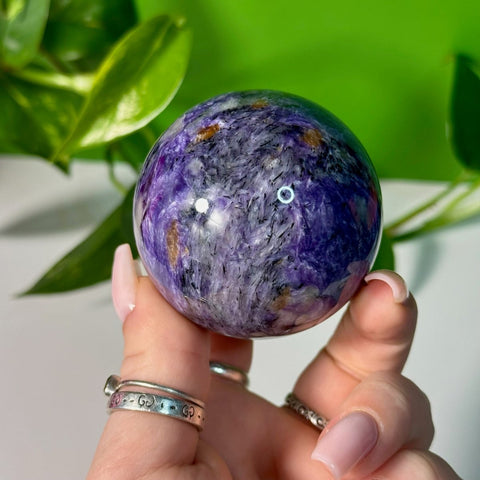 Charoite Sphere N 83 - Kenna's Crystals from TikTok