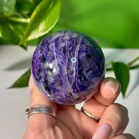 Charoite Sphere P 92 - Kenna's Crystals from TikTok