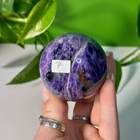 Charoite Sphere P 89 - Kenna's Crystals from TikTok
