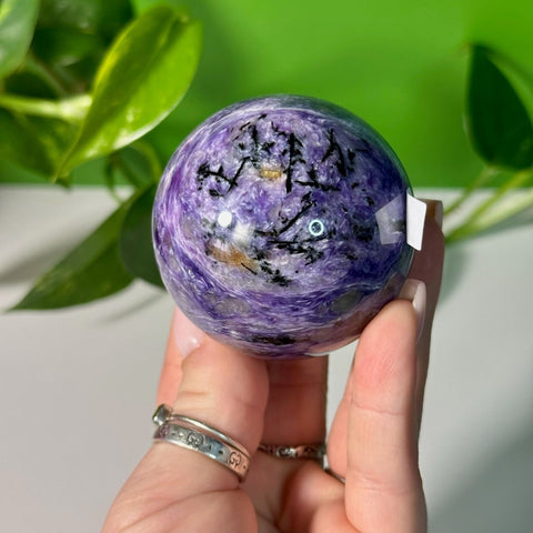 Charoite Sphere Q 98 - Kenna's Crystals from TikTok