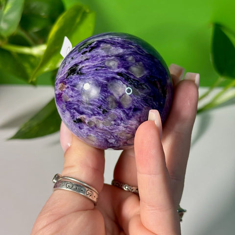 Charoite Sphere Q 100 - Kenna's Crystals from TikTok