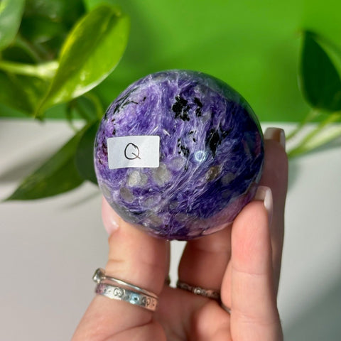 Charoite Sphere Q 97 - Kenna's Crystals from TikTok