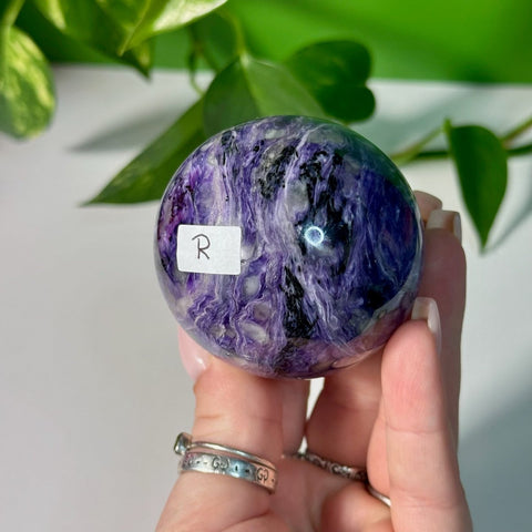 Charoite Sphere R 104 - Kenna's Crystals from TikTok