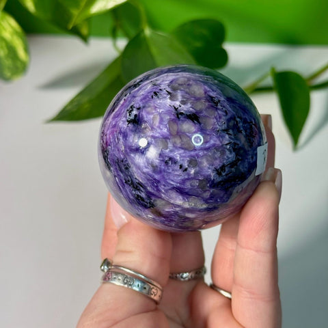 Charoite Sphere R 105 - Kenna's Crystals from TikTok