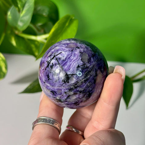 Charoite Sphere S 114 - Kenna's Crystals from TikTok