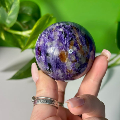 Charoite Sphere S 111 - Kenna's Crystals from TikTok