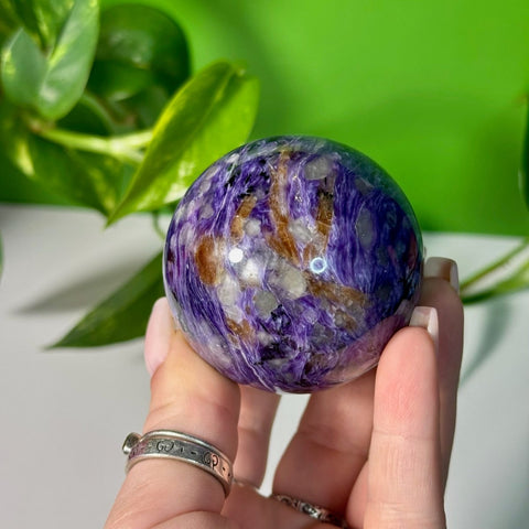 Charoite Sphere S 112 - Kenna's Crystals from TikTok
