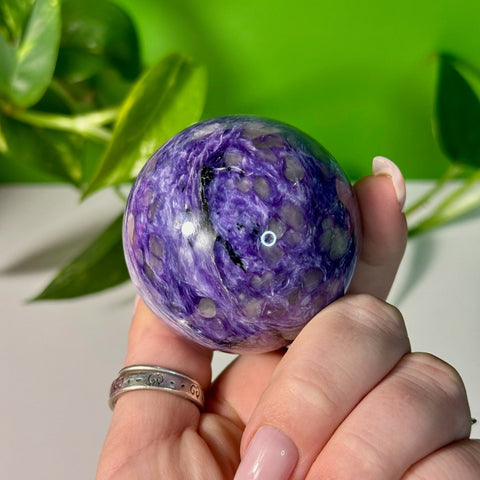 Charoite Sphere W 140 - Kenna's Crystals from TikTok