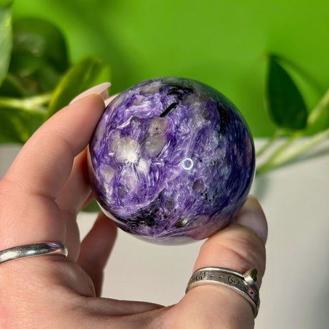 Charoite Sphere W 139 - Kenna's Crystals from TikTok