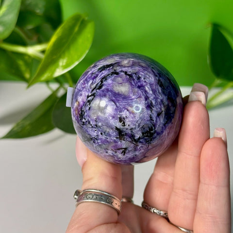 Charoite Sphere X 143 - Kenna's Crystals from TikTok