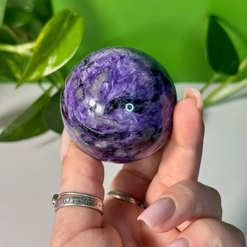 Charoite Sphere X 146 - Kenna's Crystals from TikTok