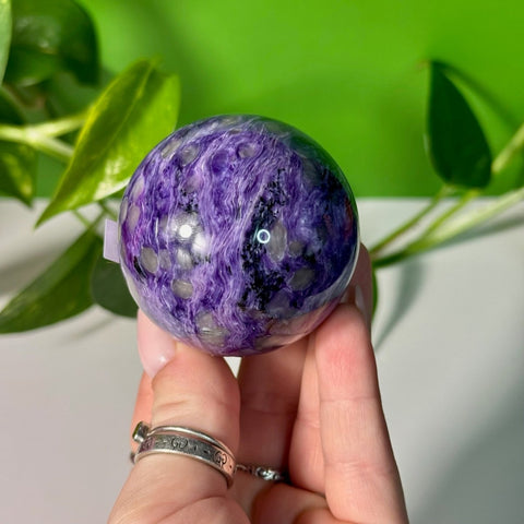 Charoite Sphere Y 149 - Kenna's Crystals from TikTok