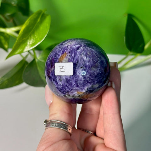Charoite Sphere Z 154 - Kenna's Crystals from TikTok