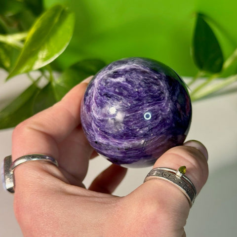 Charoite Sphere Z 156 - Kenna's Crystals from TikTok