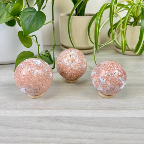 Cotton Candy Agate Sphere 122 3 - Kenna's Crystals from TikTok