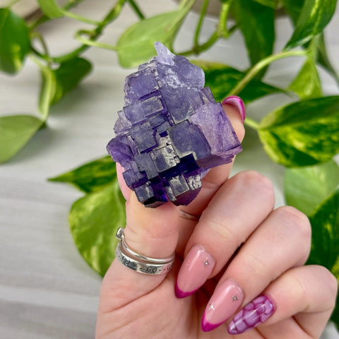Cubic Purple Fluorite Specimen H2 34 - Kenna's Crystals from TikTok