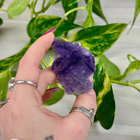 Cubic Purple Fluorite Specimen P3 68 - Kenna's Crystals from TikTok