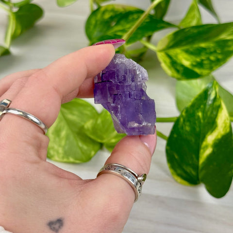 Cubic Purple Fluorite Specimen X3 76 - Kenna's Crystals from TikTok