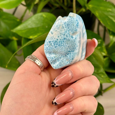 Deep Sea Larimar Free Form Q 46 - Kenna's Crystals from TikTok