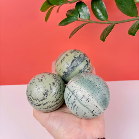 Enchanted Forest Painting Stone Sphere - Kenna's Crystals