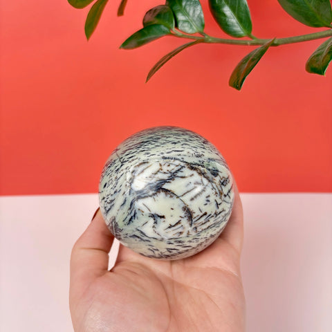 Enchanted Forest Painting Stone Sphere - Kenna's Crystals