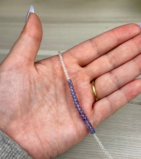 Faceted White Topaz & Tanzanite Necklace 2 - Kenna's Crystals from TikTok