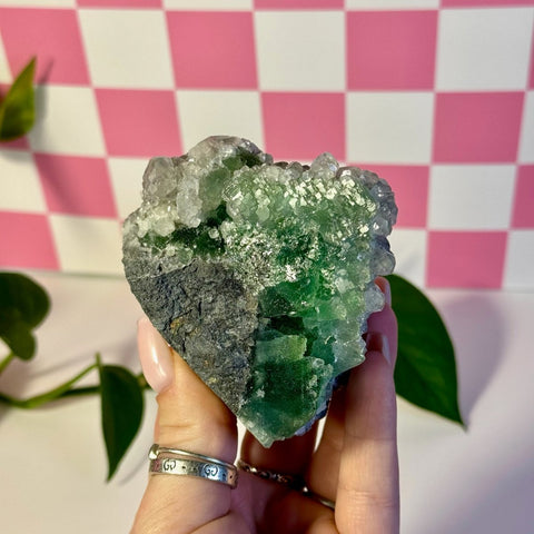 Frozen Algae (Fluorite With Calcite Specimen) D 4 - Kenna's Crystals from TikTok