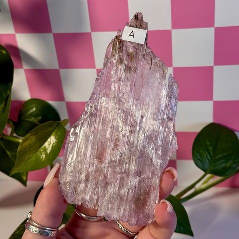 Glossy Pink Kunzite A 1 - Kenna's Crystals from TikTok