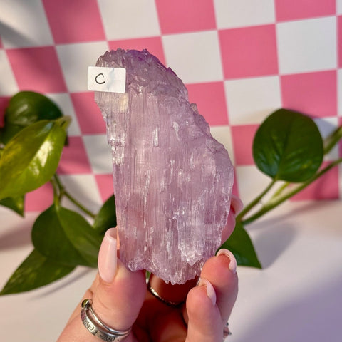 Glossy Pink Kunzite C 3 - Kenna's Crystals from TikTok