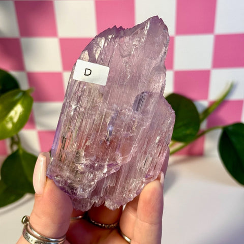 Glossy Pink Kunzite D 4 - Kenna's Crystals from TikTok
