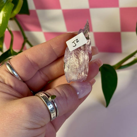 Glossy Pink Kunzite J2 36 - Kenna's Crystals from TikTok