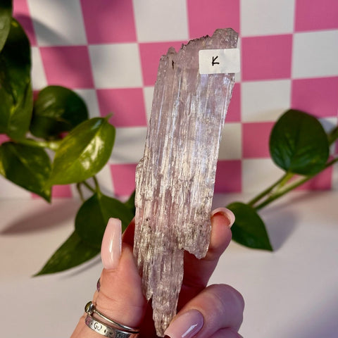 Glossy Pink Kunzite K 11 - Kenna's Crystals from TikTok