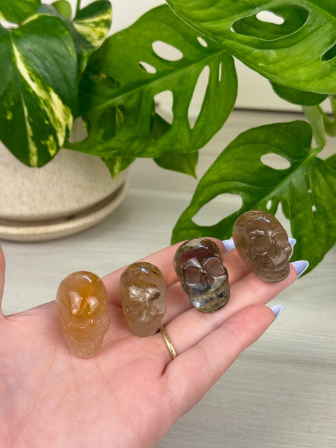 Golden Rutilated Skull 55 4 - Kenna's Crystals from TikTok