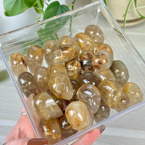 Golden Rutilated Skull 77 5 - Kenna's Crystals from TikTok