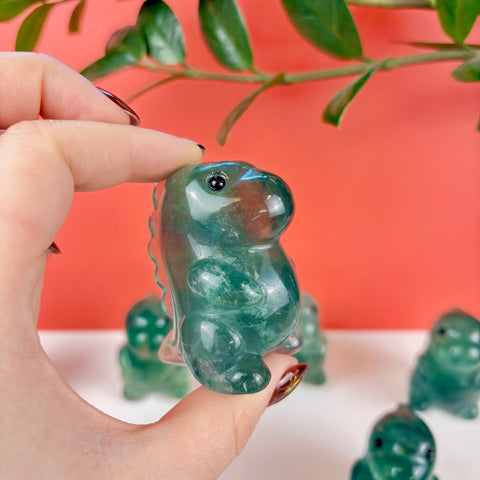 Green Fluorite Chubby Dino - Kenna's Crystals