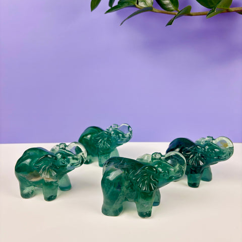 Green Fluorite Enchanted Elephant - Kenna's Crystals
