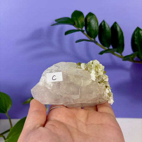 Green Tourmaline In Quartz Specimen - Kenna's Crystals
