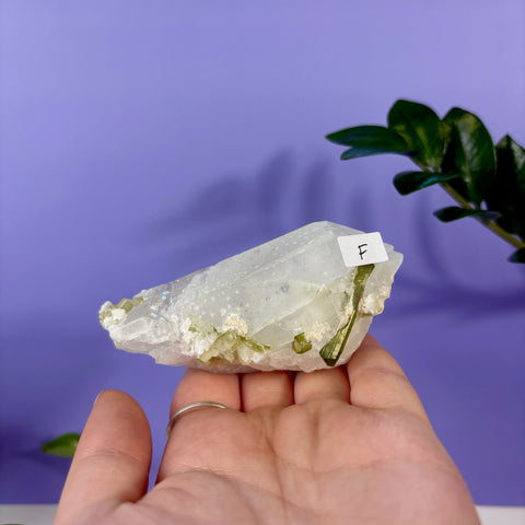 Green Tourmaline In Quartz Specimen - Kenna's Crystals