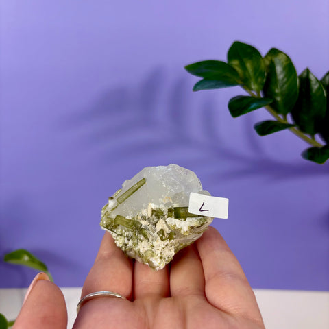 Green Tourmaline In Quartz Specimen - Kenna's Crystals