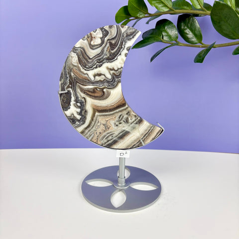 Haunted Castle Calcite Moon W/ Stand - Kenna's Crystals