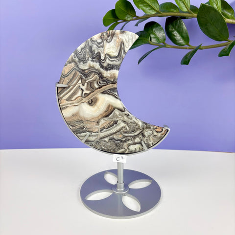 Haunted Castle Calcite Moon W/ Stand - Kenna's Crystals