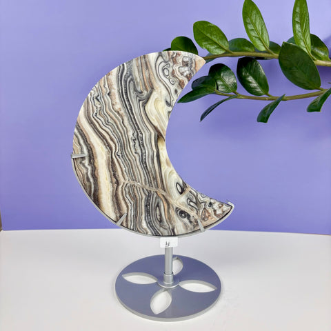 Haunted Castle Calcite Moon W/ Stand - Kenna's Crystals