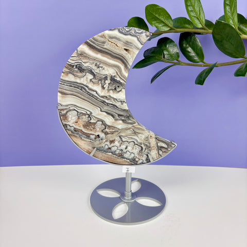 Haunted Castle Calcite Moon W/ Stand - Kenna's Crystals