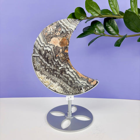 Haunted Castle Calcite Moon W/ Stand - Kenna's Crystals