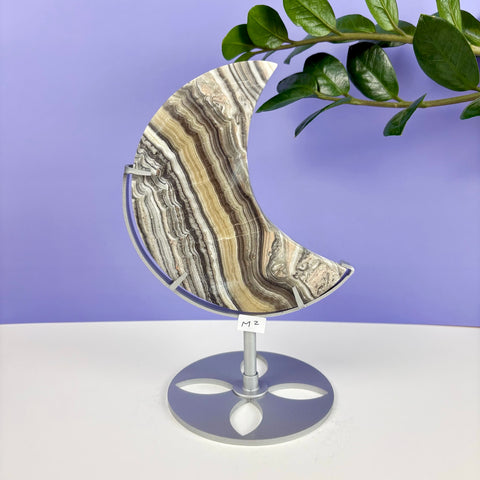 Haunted Castle Calcite Moon W/ Stand - Kenna's Crystals