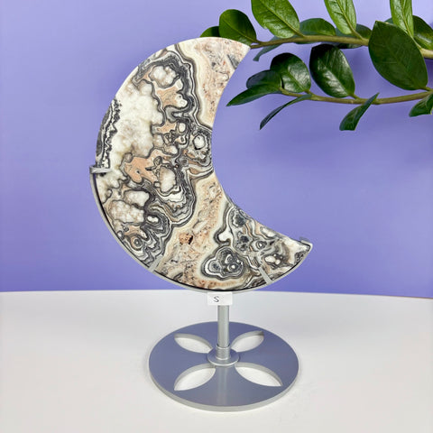 Haunted Castle Calcite Moon W/ Stand - Kenna's Crystals