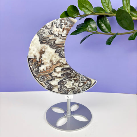 Haunted Castle Calcite Moon W/ Stand - Kenna's Crystals