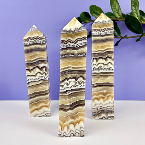 Haunted Castle Calcite Tower - Kenna's Crystals